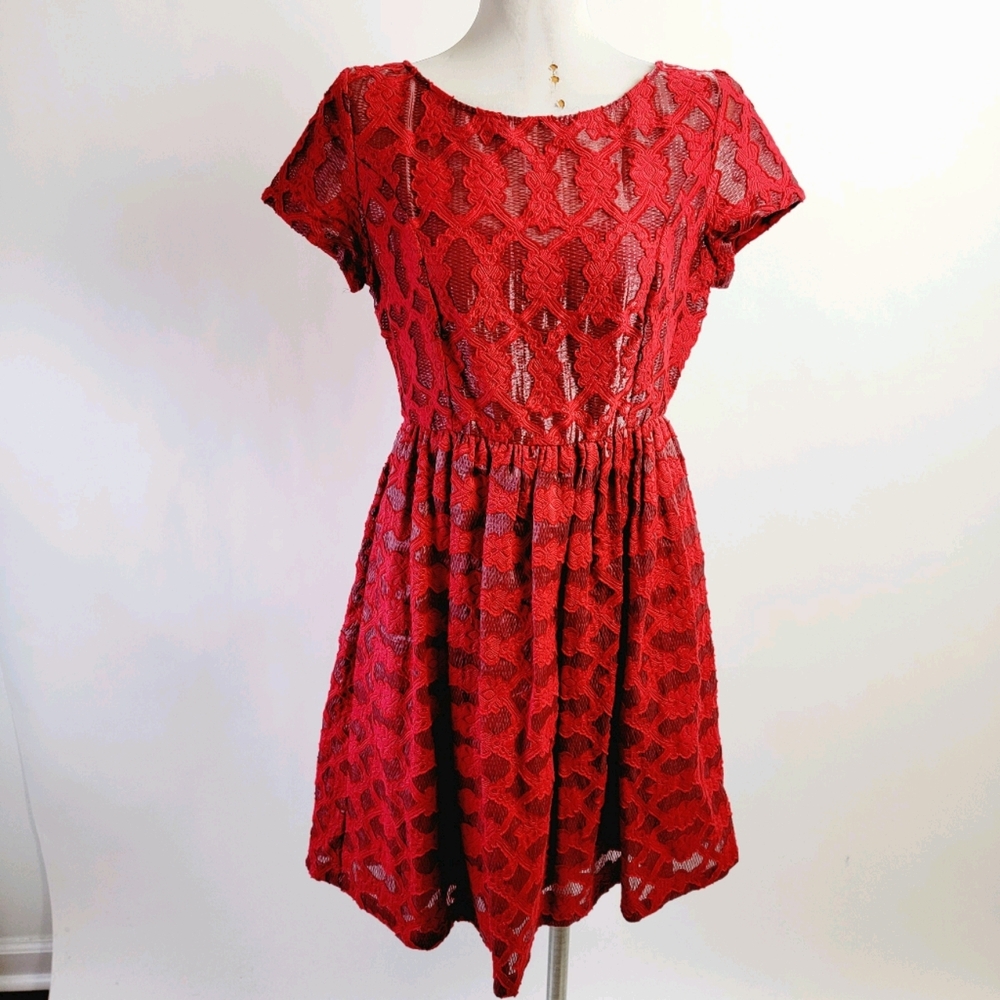 Anthropologie size 8 red dress